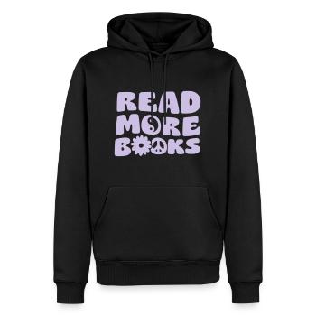 Read More Books - Männer Premium Bio Hoodie - Schwarz - Vorne - Nico (187cm)