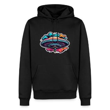 Alien / Spaceship / UFO / Area 51 / All / Mars - Men’s Premium Organic Hoodie - black - Front - Nico (187cm)