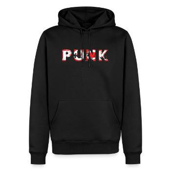 PUNK ROCK - Sweat à capuche Premium bio Homme - noir - Devant - Nico (187cm)