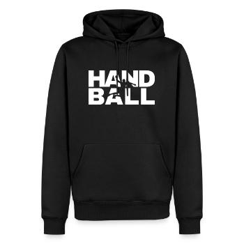 Team handball bl 2 - Sweat à capuche Premium bio Homme - noir - Devant - Nico (187cm)
