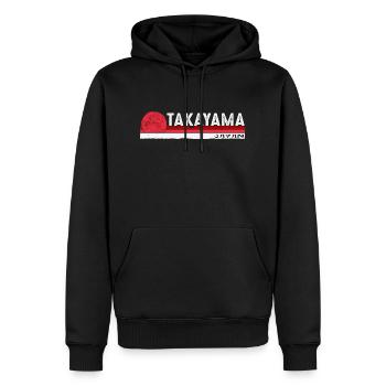 Takayama Japan Vintage Design für Kultur und Kultur - Männer Premium Bio Hoodie - Schwarz - Vorne - Nico (187cm)