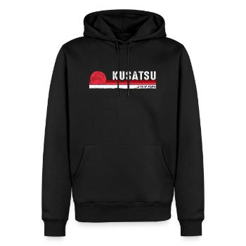Kusatsu Japon Vintage Retro Design pour Onsen - Sweat à capuche Premium bio Homme - noir - Devant - Nico (187cm)