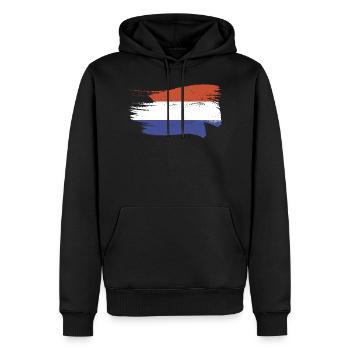 Niederlande Flagge Holland Niederländische Fahne - Männer Premium Bio Hoodie - Schwarz - Vorne - Nico (187cm)