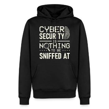 Expert professionnel en cybersécurité Rien à être - Sweat à capuche Premium bio Homme - noir - Devant - Nico (187cm)