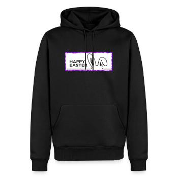 Happy Easter with Easter - Men’s Premium Organic Hoodie - black - Front - Nico (187cm)