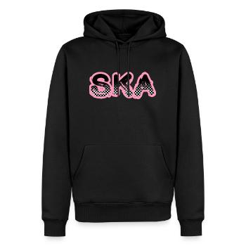 Ska Logo Design Reggae Rocksteady Punkrock - Männer Premium Bio Hoodie - Schwarz - Vorne - Nico (187cm)