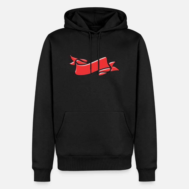 Red Banner - Männer Premium Bio Hoodie - Schwarz