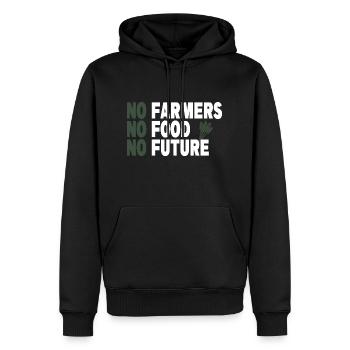 No Farmers No Food No Future - Männer Premium Bio Hoodie - Schwarz - Vorne - Nico (187cm)