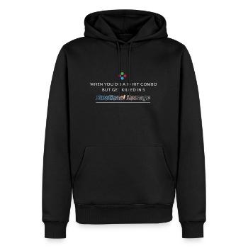 Gamer quote you need - Men’s Premium Organic Hoodie - black - Front - Nico (187cm)