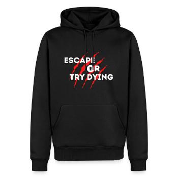 Escape or Try Dying - Männer Premium Bio Hoodie - Schwarz - Vorne - Nico (187cm)
