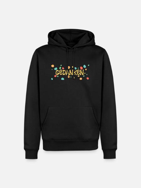 Kleckse Farbkleckse Gedanken - Männer Premium Bio Hoodie - Schwarz
