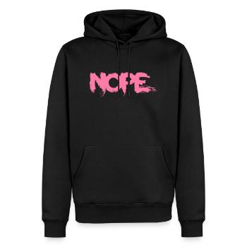 NOPE - ne soyez pas un béni-oui-oui! - Sweat à capuche Premium bio Homme - noir - Devant - Nico (187cm)