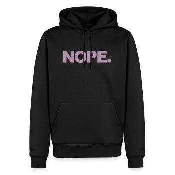 NOPE - don't be a yes-man! - Men’s Premium Organic Hoodie - black - Front - Nico (187cm)