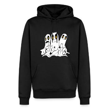 Ghost Halloween Ghost Party - Men’s Premium Organic Hoodie - black - Front - Nico (187cm)