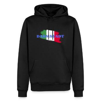 Darmstadt - Sweat à capuche Premium bio Homme - noir - Devant - Nico (187cm)