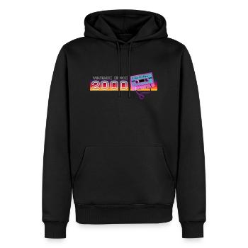 Classique et vintage 2000 Musique nostalgique amusante - Sweat à capuche Premium bio Homme - noir - Devant - Nico (187cm)