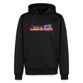 Musique vintage et anniversaire nostalgique - Vintage - Sweat à capuche Premium bio Homme - noir - Devant - Nico (187cm)