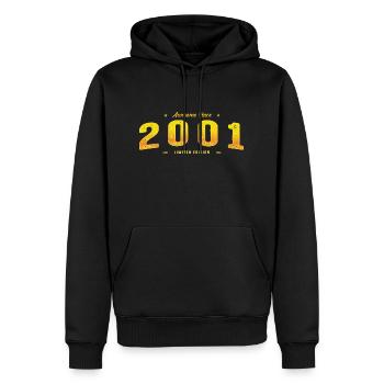 Le meilleur de 2001 - Cadeau en édition limitée pour le 24e anniversaire - Sweat à capuche Premium bio Homme - noir - Devant - Nico (187cm)