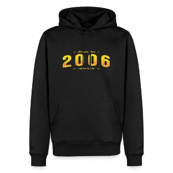 Génial depuis 2006 - 19e anniversaire Édition limitée - Sweat à capuche Premium bio Homme - noir - Devant - Nico (187cm)