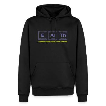 EARTH - with elements of the persiode system - Men’s Premium Organic Hoodie - black - Front - Nico (187cm)