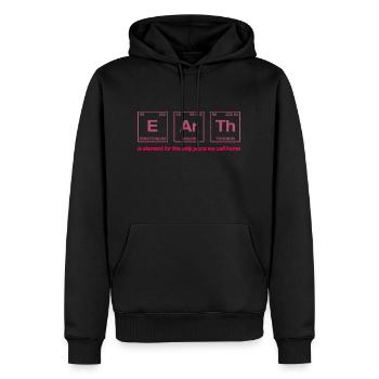 TERRE - avec des éléments du système persiode - Sweat à capuche Premium bio Homme - noir - Devant - Nico (187cm)