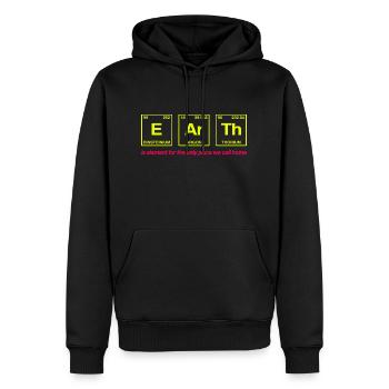 EARTH - with elements of the persiode system - Men’s Premium Organic Hoodie - black - Front - Nico (187cm)