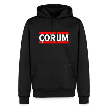 Çorum - Männer Premium Bio Hoodie - Schwarz - Vorne - Nico (187cm)