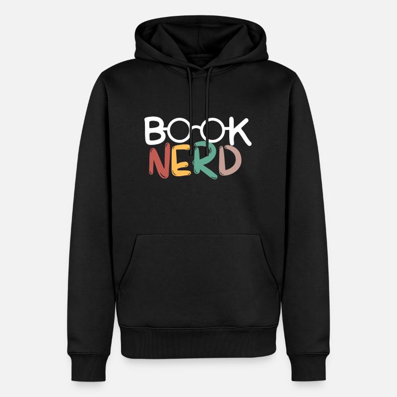 Book nerd - Männer Premium Bio Hoodie - Schwarz