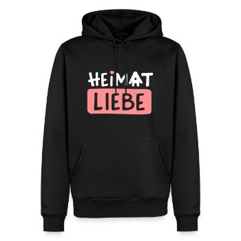 Heimatliebe - Männer Premium Bio Hoodie - Schwarz - Vorne - Nico (187cm)