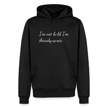 I'm not bald I'm Aerodynamic - Men’s Premium Organic Hoodie - black - Front - Nico (187cm)