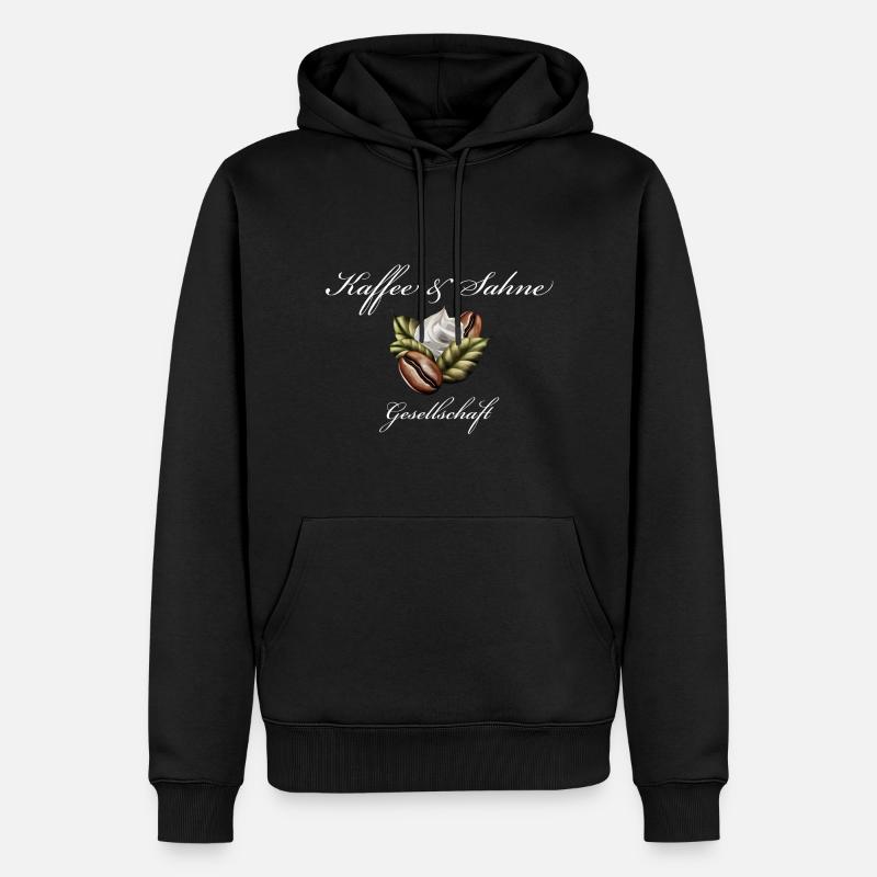 Kaffee & Sahne - Männer Premium Bio Hoodie - Schwarz
