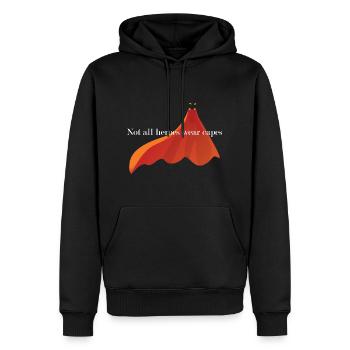 Tous les héros ne portent pas de capes Tshirt Design - Sweat à capuche Premium bio Homme - noir - Devant - Nico (187cm)
