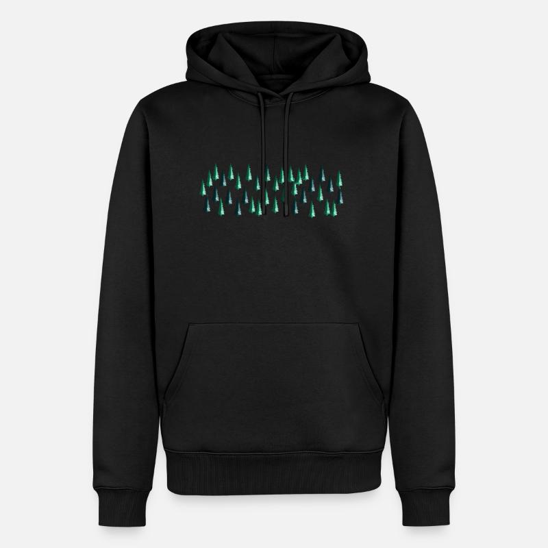 Baum panorama - Männer Premium Bio Hoodie - Schwarz