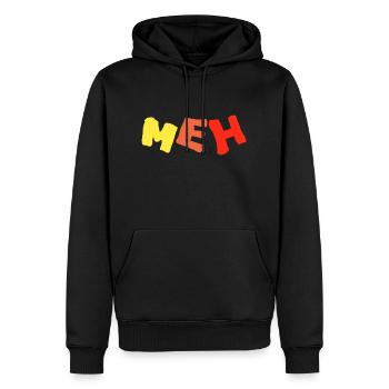 meh - Men’s Premium Organic Hoodie - black - Front - Nico (187cm)