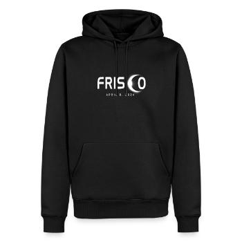 Frisco Texas Eclipse Souvenir 8 avril 2024 - Sweat à capuche Premium bio Homme - noir - Devant - Nico (187cm)