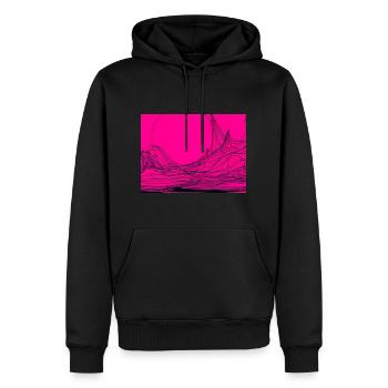 Graphic landscape - Men’s Premium Organic Hoodie - black - Front - Nico (187cm)