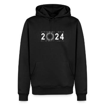 Sonnenfinsternis, Jefferson, Ohio, 8. April 2024 - Männer Premium Bio Hoodie - Schwarz - Vorne - Nico (187cm)