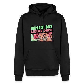 Liquid Drum N Bass Raver DNB Junglist Funk Soulful - Men’s Premium Organic Hoodie - black - Front - Nico (187cm)