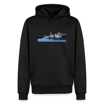 Giasing Oida - Männer Premium Bio Hoodie - Schwarz - Vorne - Nico (187cm)