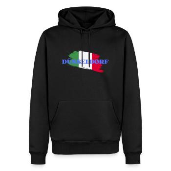 Dusseldorf - Sweat à capuche Premium bio Homme - noir - Devant - Nico (187cm)