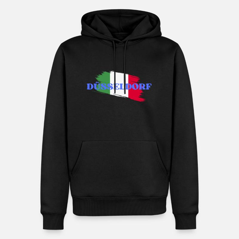 Düsseldorf - Männer Premium Bio Hoodie - Schwarz