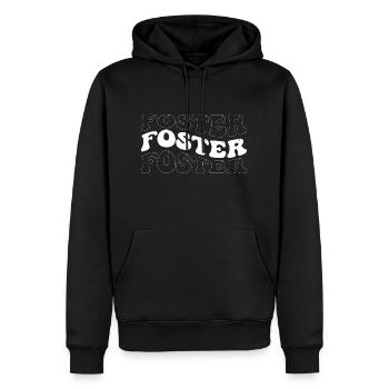 Funny Foster Groovy 4 Männer Frauen Cool Foster Tie - Männer Premium Bio Hoodie - Schwarz - Vorne - Nico (187cm)