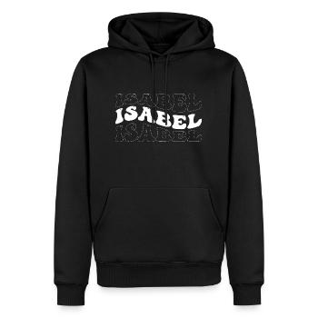 Funny Isabel Groovy 4 Männer Damen Cool Isabel Tie - Männer Premium Bio Hoodie - Schwarz - Vorne - Nico (187cm)