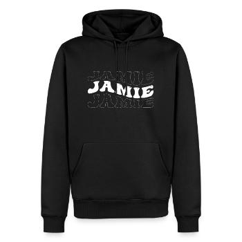 Drôle Jamie Groovy 4 Hommes Femmes Cool Jamie Tie Dye - Sweat à capuche Premium bio Homme - noir - Devant - Nico (187cm)