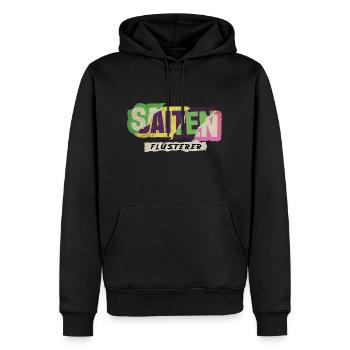 Saiten Flüsterer - Männer Premium Bio Hoodie - Schwarz - Vorne - Nico (187cm)
