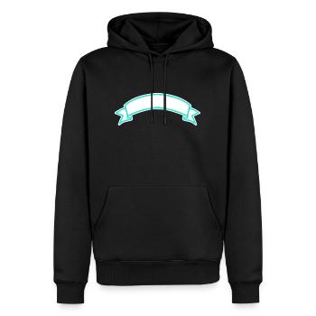Banner - Männer Premium Bio Hoodie - Schwarz - Vorne - Nico (187cm)