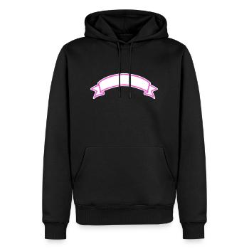Banner - Männer Premium Bio Hoodie - Schwarz - Vorne - Nico (187cm)