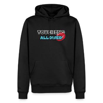 Touching Allowed - Men’s Premium Organic Hoodie - black - Front - Nico (187cm)