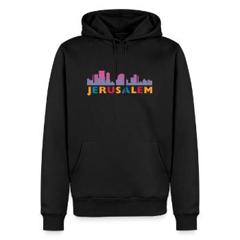 Jerusalem Tel Aviv Israel IDF Jewish Judah - Männer Premium Bio Hoodie - Schwarz - Vorne - Nico (187cm)