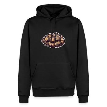 Food / Nuts / Market / Vitamins / Design - Men’s Premium Organic Hoodie - black - Front - Nico (187cm)